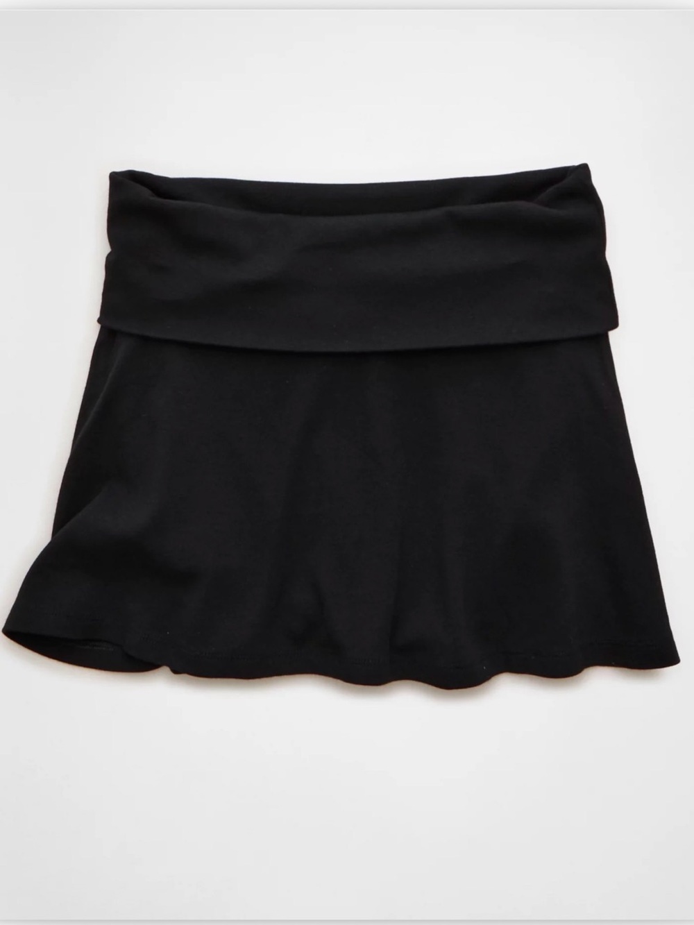 NWT American Eagle Fold-Over Waist Black Mini Skort